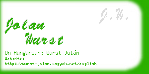 jolan wurst business card